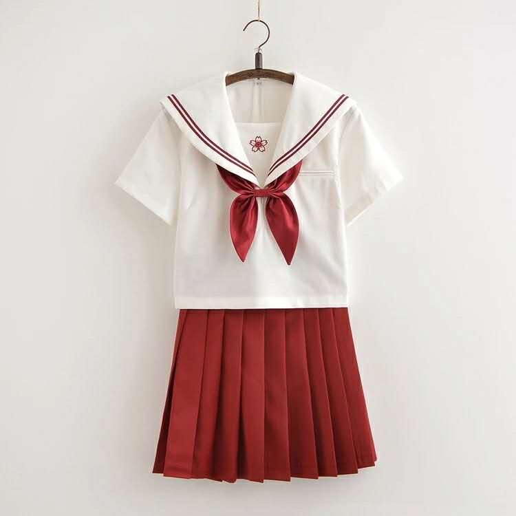 Cosplay short-sleeved saree set Japanese uniform S