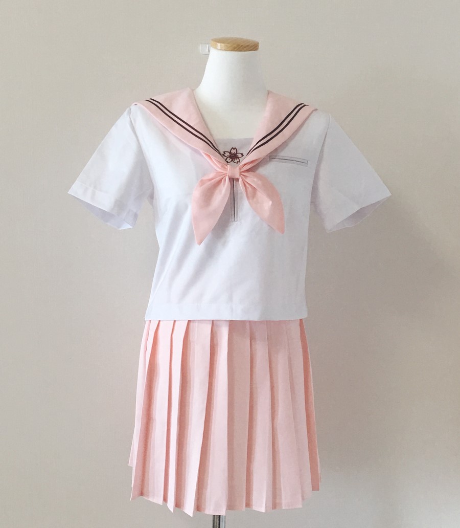 Cosplay short-sleeved saree set Japanese uniform S