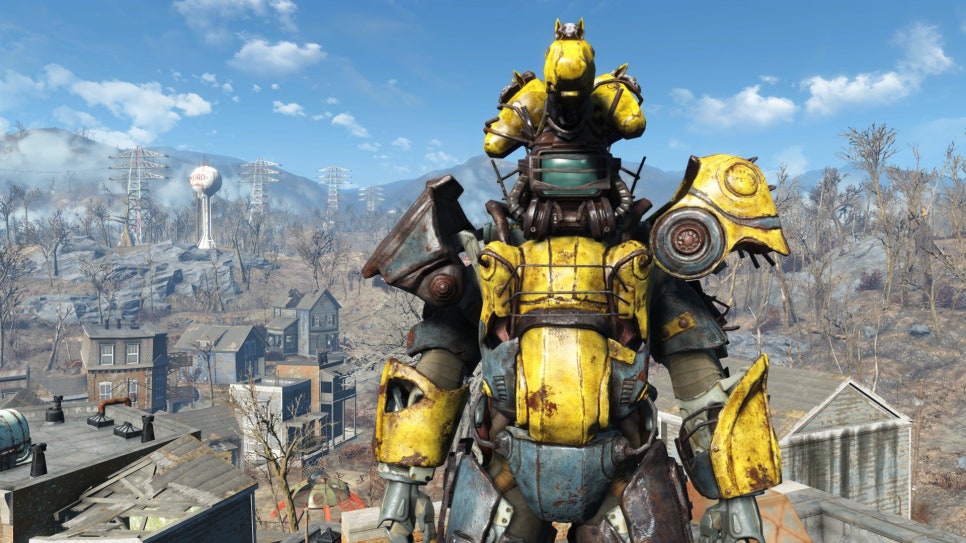 폴아웃4 Horse power armor 말갑옷 파워아머 네이버 블로그